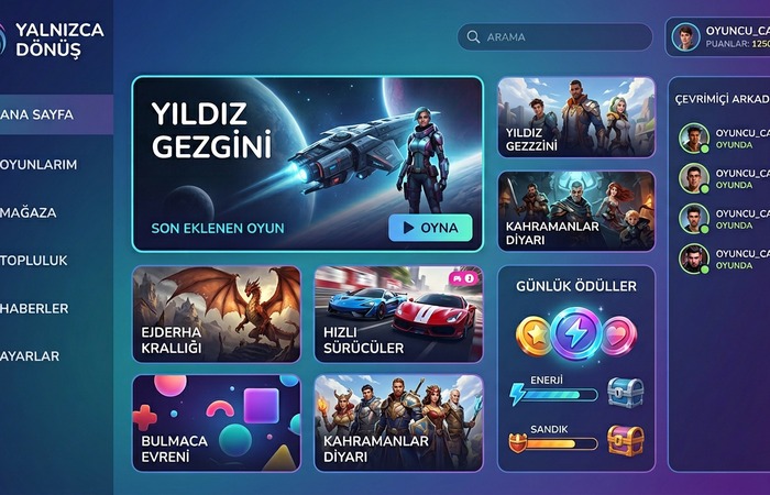 OnlySpin kullanıcı arayüzü